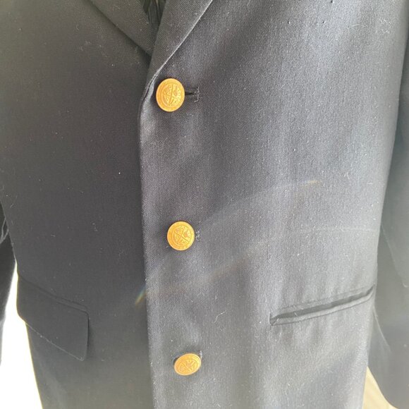 Claiborne Boys’ Size 12 Navy Blazer – Gold Crest Buttons, Classic Style, EUC - Picture 2 of 13